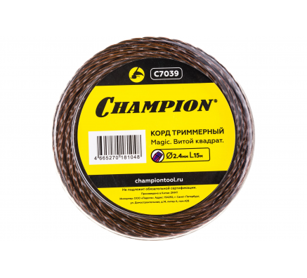 Корд триммерный Magic (2.4 мм, 15 м) CHAMPION C7039
