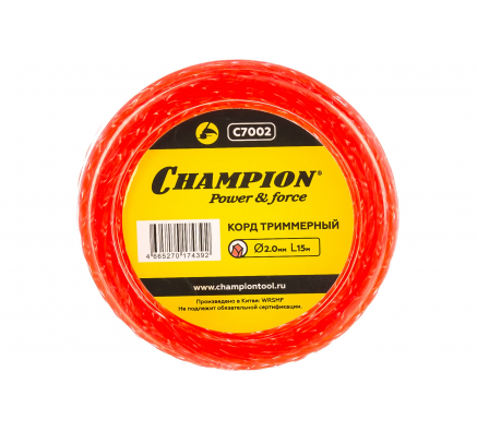 Корд триммерный Twisted Square (2.0 мм; 15 м; витой квадрат) CHAMPION C7002