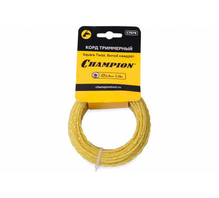 Корд триммерный Square Twist (15 м; 2.4 мм; витой квадрат) Champion C7079