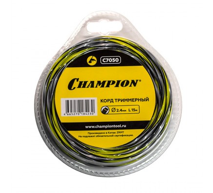 Корд триммерный Champion Tornado (2.4мм* 15м) витой квадрат C7050