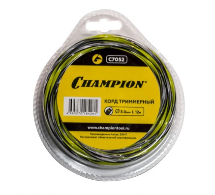 Корд триммерный CHAMPION Tornado (3.0мм* 12м) витой квадрат C7052