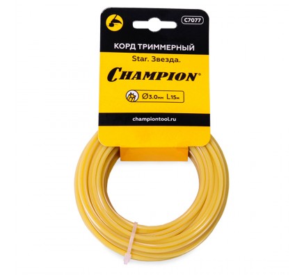 Корд триммерный CHAMPION Star (3.0мм* 15м) звезда в мотке C7077