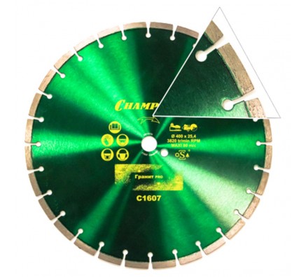 Диск алмазный Champion гранит PRO 400/25,4/10 Laser Granite (C1607) 