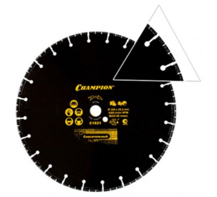 Диск алмазный Champion спасательный PRO 350/25,4/4 V-tech Multi Purpose (C1621)